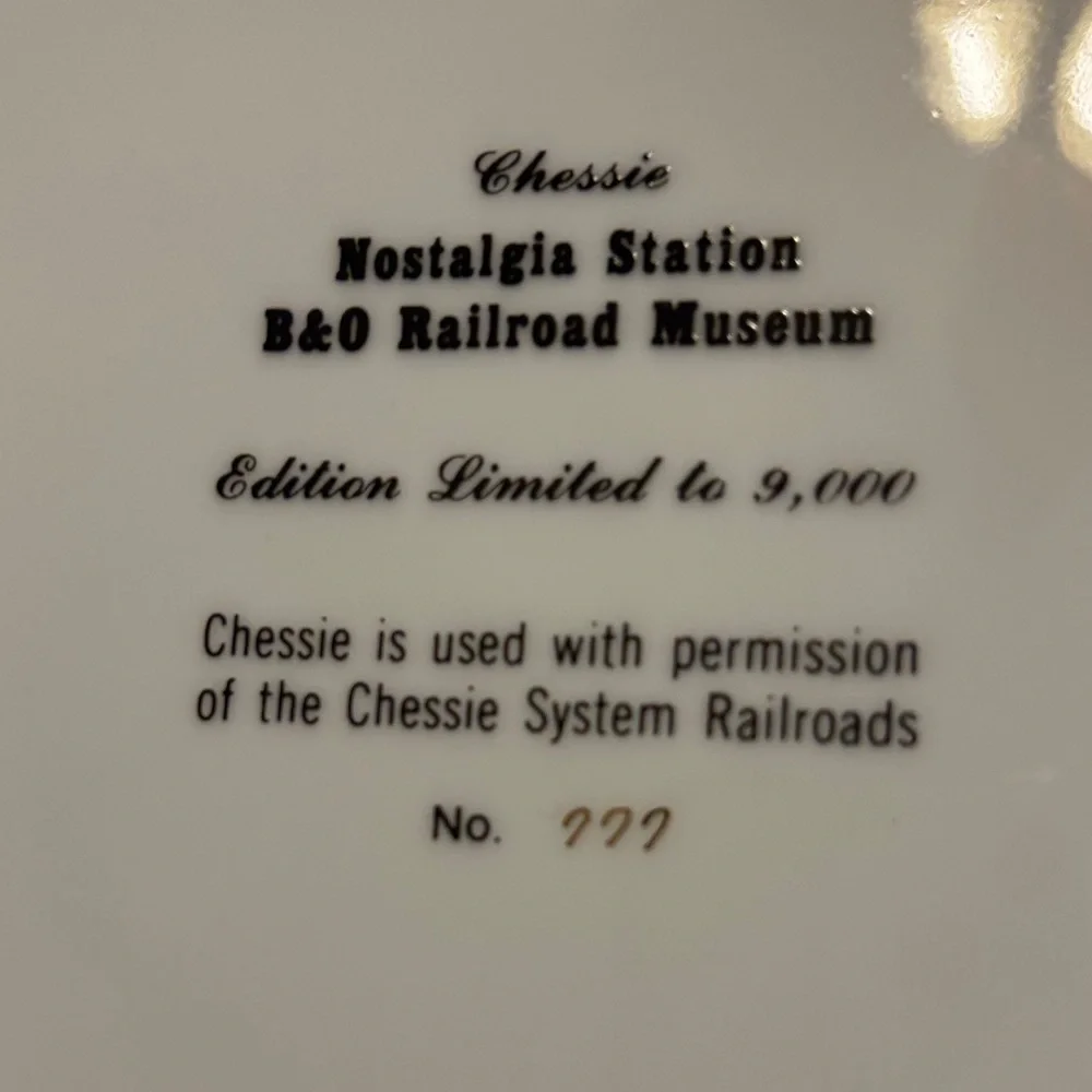 Cheesie Nostalgia Station B&O Railroad Museum #777 of 3000 Rare Collector Plate